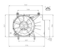 Ventola, raffreddamento motore NRF 47957