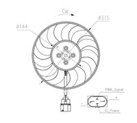 Ventola, raffreddamento motore NRF 47970