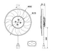 Ventola, raffreddamento motore NRF 47931