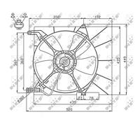 Ventola Raffreddamento Motore per Chevrolet Aveo/Kalos Hatchback T200 T250 T255