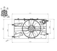 Ventola, Raffreddamento motore per CHEVROLET OPEL VAUXHALL ASTRA ASTRA J ASTRAVA