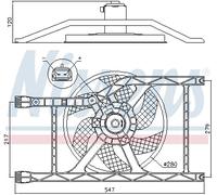 Ventola, Raffreddamento motore per CHRYSLER FIAT LANCIA 500 500 C PANDA PANDA VA