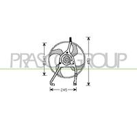 Prasco Ventola radiatore CI304F002 per Citroen C2 (2003-2007), C3 (2002-2005), C5 (2004-2007)