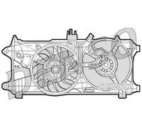 Ventola Raffreddamento motore PER Fiat Doblo / 1.9 JTD 74 KW 100 CV
