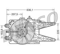 Ventola Raffreddamento motore PER Fiat Punto 1.2 Natural Power 44 KW 60 CV