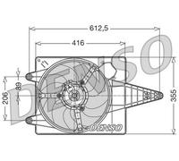 Ventola Raffreddamento motore PER Alfa Romeo 155 2.0 16V Turbo Q4 137 KW 186 CV