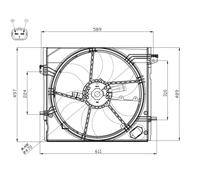 NRF Ventola radiatore 47897 – Ventola singola per Renault Kadjar (1.2, 2015-) e Nissan