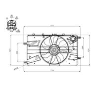 Ventola radiatore Ventola singola 47878 NRF per OPEL CHEVROLET