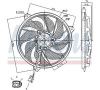 Ventola, Raffreddamento motore per PEUGEOT 206 206 Van