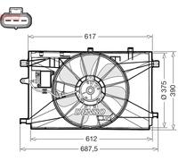 Ventola, Raffreddamento motore per TOYOTA C-HR COROLLA