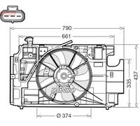 Ventola, Raffreddamento motore per TOYOTA PRIUS C