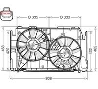 Ventola, Raffreddamento motore per TOYOTA RAV 4