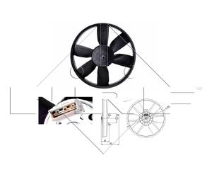 Ventola, Raffreddamento motore per VW CORRADO GOLF GOLF Van PASSAT VENTO