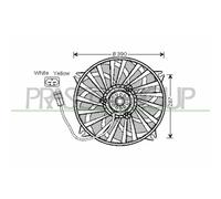 Ventola Raffreddamento Motore Prasco CI520F001 Prascoselection per Citroën Fiat
