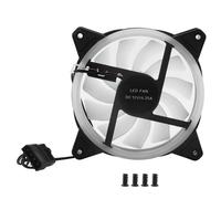 Ventola RGB Aurora con luci multicolore, prestazioni elevate e silenziose, doppio anello luminoso, basso livello di rumore per configurazioni di