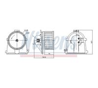Ventola Riscaldamento Ventilatore Interno Motore Nissens per Audi A4 8D2 B5 8D5