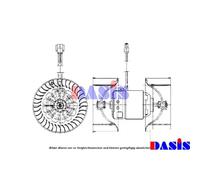 AKS DASIS Ventilatore abitacolo compatibile con BMW 740130N
