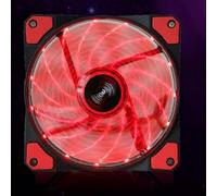 Ventola Silenziosa 12cm 15 LED Flusso d'Aria Ottimo | Materiale ABS , dimensioni 120mm, per costruzione , resistenza usura, lunga durata(Red)