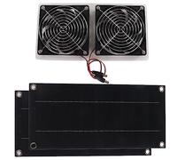 Ventola Solare a Ventola, per per Portatile Kit per Ventole per Ventole Solare Ventilatore a a Velo Ventilazione di Raffreddamento per Shed Dog House (Doppio Pannello)