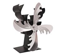 Ventola Termica per Stufa a Legna - A Forma di Renna a 4 Foglie, Accessorio per Stufa Circolatore Efficiente per a Pellet, Distributore di Calore Silenzioso | Strumento per il risparmio energeti