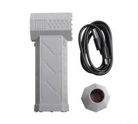 Ventola turbo brushless ad alta velocità con luce LED, motore da 130.000 giri/min, flusso d'aria 52 m/s, doppia batteria 21700 a ricarica rapida, sovratemperatura (grigio)