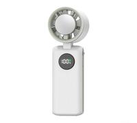 Ventola turbo portatile, 6000 mAh, 12 ore di durata con raffreddamento superconduttore Ice, distanza del vento 12 m e caduta di temperatura di 40 °C, display LED a 100 livelli, regolabile a 135°