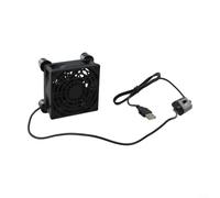 Ventola USB silenziosa da 80 mm, alimentazione 5 V, per raffreddamento elettronico server rack, funzionamento silenzioso, 25 dB, ventilatore assiale per dispositivo di flusso d'aria, nero