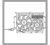 Prasco Ventola AD202F001 per Audi TT (8J) dal 2006 al 2010 1K0121207AD