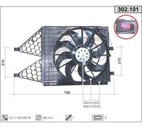 Ventola VW POLO 6R1,6C1 1.4 TSI 110kw 14-
