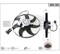 Ventola VW TRANSPORTER IV 70B,70C,7DB,7DK,70J,70K,7DC,7 2.4 D 57kw 90-98