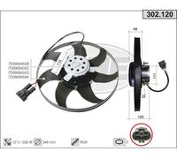 Ventola VW TRANSPORTER IV 70B,70C,7DB,7DK,70J,70K,7DC,7 2.5 TDI 75kw 95-03