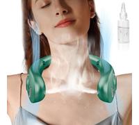 Ventole da collo che soffiano aria fredda, ventilatore personale per il collo, pieghevole leggero Silencioso senza lame, forte ventilatore a flusso d'aria a 360° che va intorno al collo per campeggio