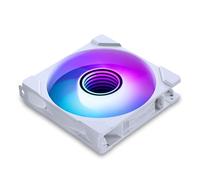 Ventole di raffreddamento ad alte prestazioni Phanteks M25-120 Gen2 Reversed Blade, 120mm ARGB, telaio ventola unificato a Daisy-Chain, hub Infinity Mirror, connessione a cavo singolo, Bianco