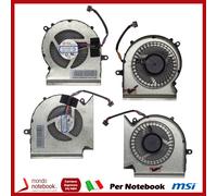 Ventole Dual Fan CPU GPU MSI GL65 LEOPARD 10FSK-636IT MS-U16U7 (Coppia)