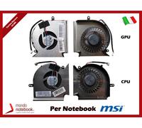 Ventole Dual Fan MSI GL63 GE63 GP63 GV63 GL73 GP73 GE73 V R MS-16P1 16P7 Coppia