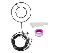 Ventole per esterni, attacco nebulizzatore per ventilatore, tubo da 8 metri, spruzzatore d'acqua per purificazione 'aria per tende per eventi, cortile, giardino, terrazza, canile, portico
