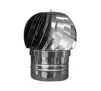 FUMAIOLO VENTOLINO INOX CAPPELLOTTO GIREVOLE TONDO CM.15 COMIGNOLO TUBO STUFA