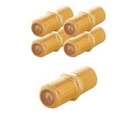 VENTON Set di 5 adattatori Gold F | Adattatore di prolunga per TV & SAT | Cavo coassiale | Connettori di qualità per cavi antenna e satelliti | Trasmissione chiara del segnale