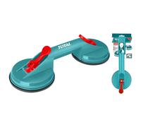 TOTAL - Ventosa Doppia per Vetro | Diametro per tazza 115 mm | Aspirazione massima di 50 Kg | Per Sollevare o Spostare Vetri e Cristalli di Grandi Dimensioni | Realizzato in ABS