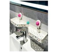 Ventosa for carrello da doccia da 1 pezzo, organizer for rack for doccia con aspirazione a parete, cestello for bagno senza foratura(Pink)