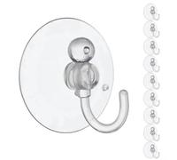 Ventosa in PVC trasparente con gancio resistente per vetro e superfici non strutturate, supporta attività di sospensione leggere (4 cm)