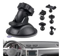 Ventosa per auto per Dash Cam Holder con 5 tipi di adattatore, supporto a ventosa regolabile a 360 gradi per registrazione video, registrazione Vlog