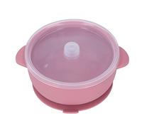 Ventosa per Neonati, Ciotola in Silicone, Aspirazione Forte, a Prova di Perdite, Autoalimentazione, con Coperchio per Neonati (Rosa scuro)