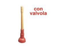 Ventosa professionale stura vasi sgorga lavandini con valvola - manico in legno