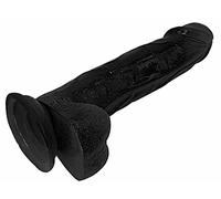 Ventosa realistica Dildo in silicone morbido e flessibile con potenti ventose, coppia adulta erotico camera da letto giocattolo del sesso Magicnitz (nero)