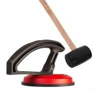 Ventosa robusta per lavori di piastrelle su superfici in vinile e legno duro accoppiata con martello in kit di riparazione compatto per lavori di miglioramento della casa (2)