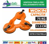Ventosa Tripla Per Sollevamento Vetri e Piastrelle Con Leva Bloccante Wokin