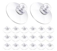 Ventose,20 pz Ventose Trasparenti in PVC,Diametro 40 mm,Ventosa per Vetro con Dadi Zigrinati,Bottoni a Ventosa Forti,Plastica Ganci con Ventosas per Finestra Parete Porta Vetro Appeso Quotidianamente