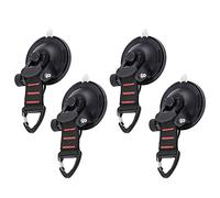 Ventose con cinghie, anello a D, 4 ventose resistenti di ancoraggio, multiuso, da campeggio, per casa, all'aperto, auto, furgoni, camion, tenda da sole, barca (4)