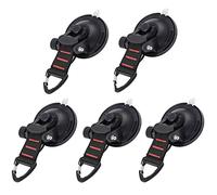 Ventose con cinghie, anello a D, resistenti ventose, multiuso, per campeggio, per casa, esterni, auto, furgoni, tende, barche, 5 pezzi